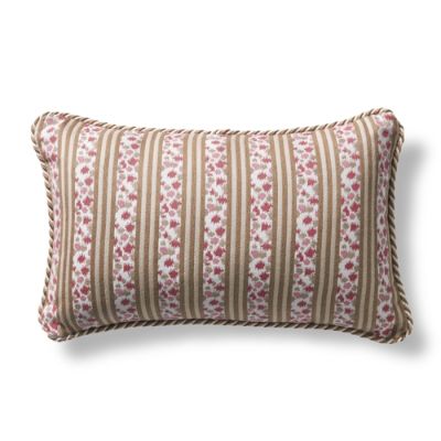 Dappled Path Magenta Outdoor Lumbar Pillow with Cording Frontgate