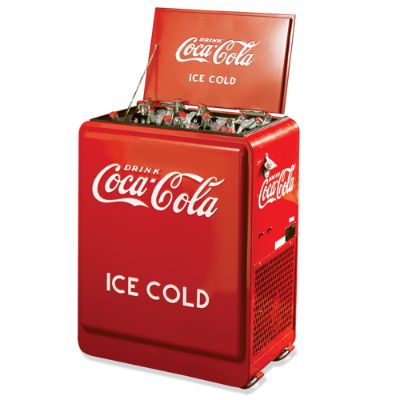Refrigerated Rolling CocaCola Cooler Frontgate