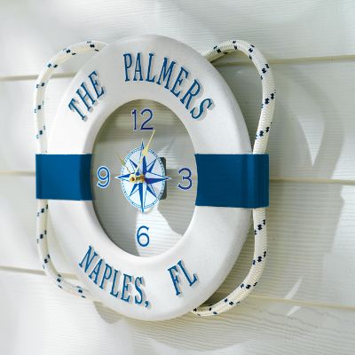 Personalized Nautical Outdoor Clock Frontgate