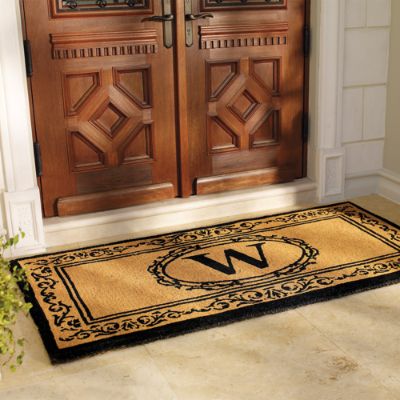 Ameile Cabana Stripe Monogrammed Coco Door Mat - Green, G, 36 x 72 in  Green - Frontgate - Yahoo Shopping