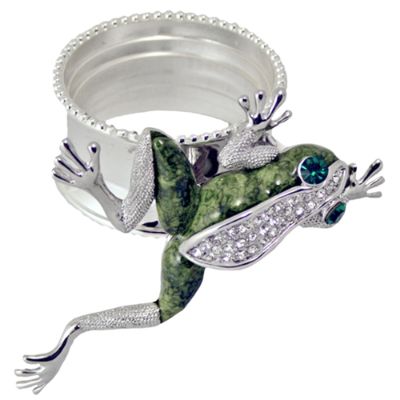Green Frog Napkin Rings Set of Four