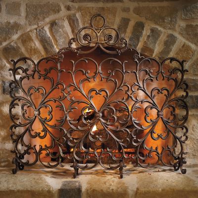 Tuscany Fireplace Screen With Mesh Frontgate