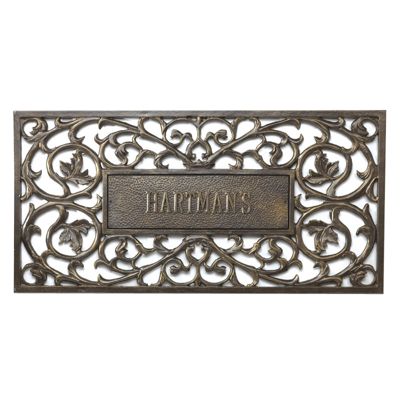 Personalized Filigree Rectangle Entry Mat Frontgate