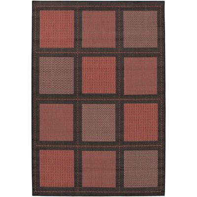 Summit All-weather Rugs in Terra Cotta/Black | Frontgate
