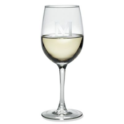 Set of Four Monogrammed Wine Glasses Frontgate