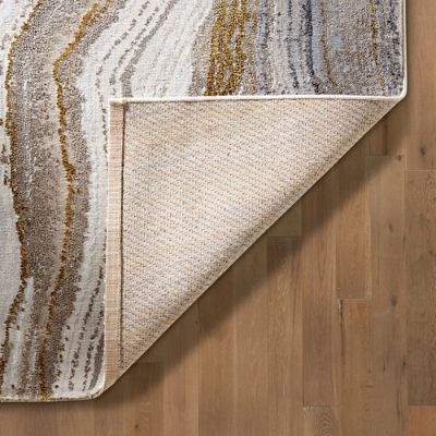 Jasper Performance Area Rug in Steel Blue with Abstract Design & Soft Hues