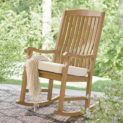 All natural Teak Rocking Chair Grandin Road