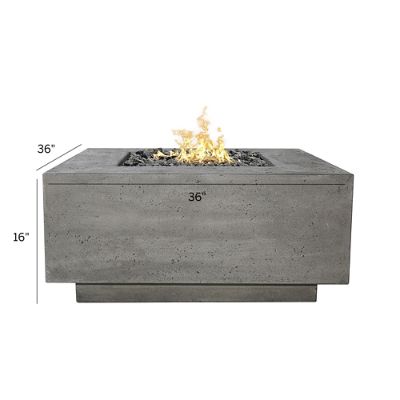 Viejo Fire Table with Pewter Finish & Glass Fiber Construction for