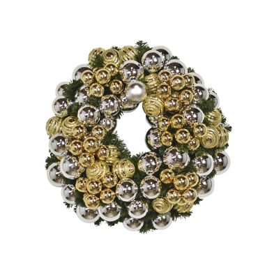 Gold and Silver Ball Wreath Frontgate