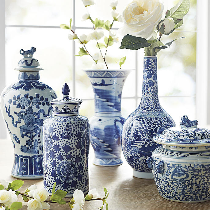 Details about   Living Room Ornament Vase Blue And White Flower Designing Porcelain Material New 