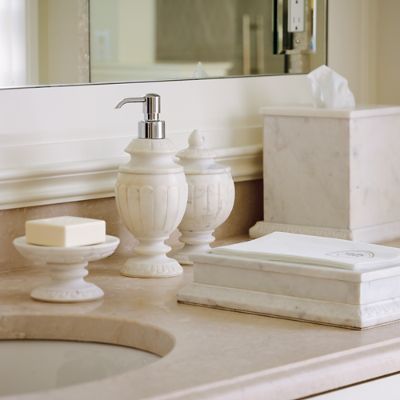 Grey Marble Bath Accessories, Frontgate