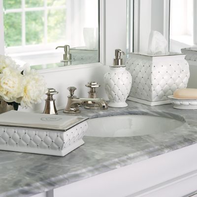 Grey Marble Bath Accessories, Frontgate