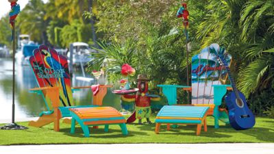 Margaritaville 5 O Clock Somewhere Adirondack Chair and Ottoman