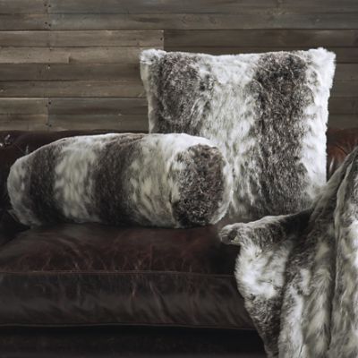 Luxury Faux Fur Collection In Snow Leopard Frontgate
