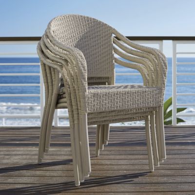 Cafe Curved Back Stacking Chairs Set Of Four Frontgate