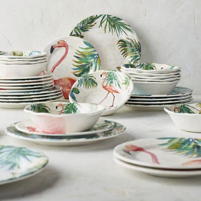 Flamingo Melamine Dinnerware and Serveware Frontgate