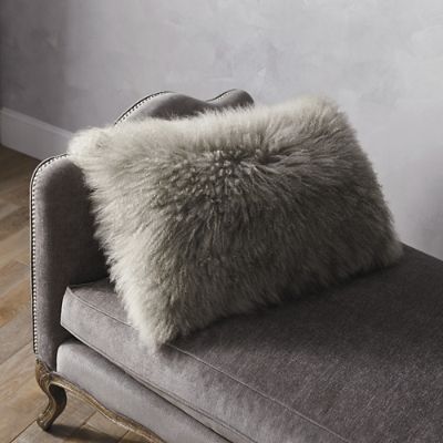 Mongolian Fur Decorative Pillow Cover, Frontgate