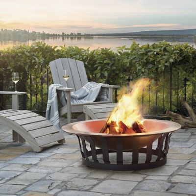 Copper Fire Pit With Solid Steel Base Frontgate