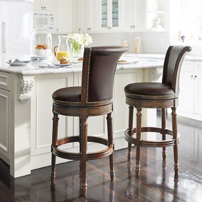 Chapman Swivel Bar and Counter Stools in Mahogany