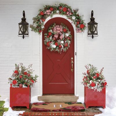 Frosted Holiday Cordless Outdoor Greenery Collection Frontgate