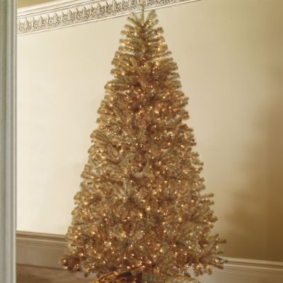 Champagne Gold Artificial Christmas Tree | Frontgate
