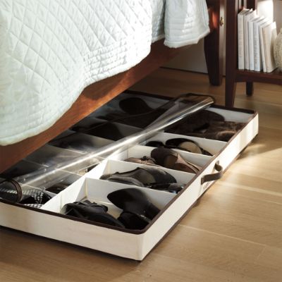 Under the bed hot sale rolling shoe rack