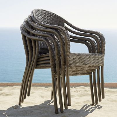 Set Of Four Cafe Curved Stacking Chairs Frontgate