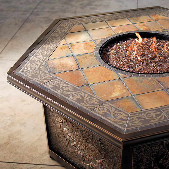 Sienna Custom Gas Fire Table Frontgate, Frontgate Gas Fire Pit