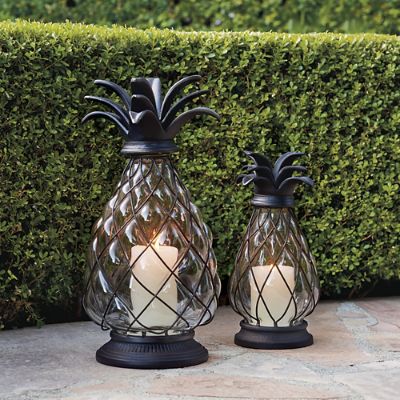 Pineapple Hurricane Lantern Frontgate