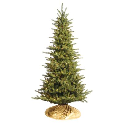 Slim Green Spruce Artificial Christmas Tree | Frontgate