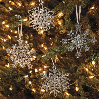 Crystal Snowflake Ornaments | Frontgate