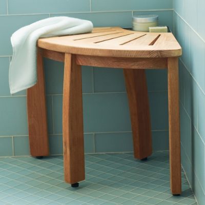 Frontgate teak shower bench sale