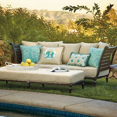 British Colonial Daybed and Ottoman with Cushions | Frontgate