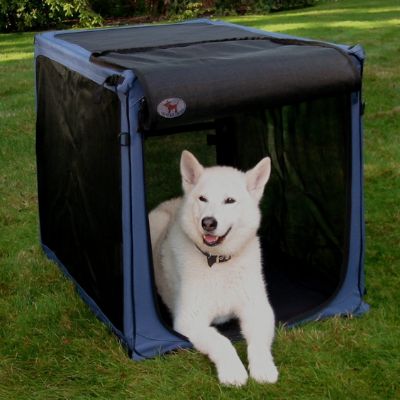 Frontgate dog shops crate end table