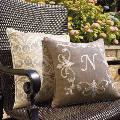 Victorian Embroidered Outdoor Pillows Frontgate