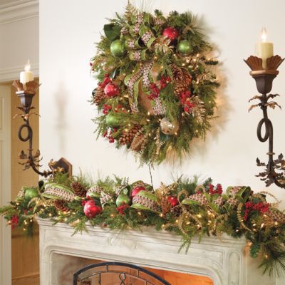 Christmas Joy Pre-lit Greenery Collection | Frontgate