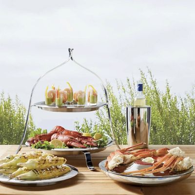 Extra Large Stainless Steel Serving Platter With Dome Lid