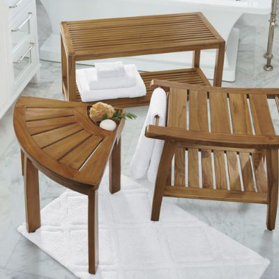 Frontgate teak shower bench sale