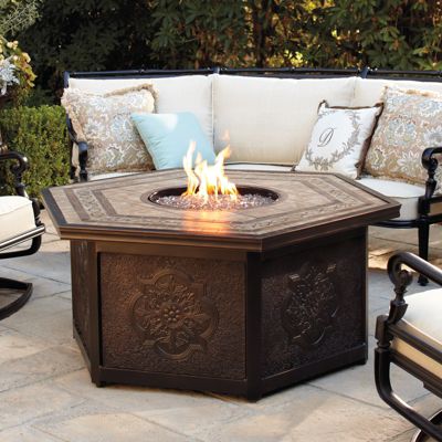 Vigneto Custom Gas Fire Table Frontgate