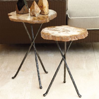 Petrified Wood Coffee Table petrified wood tripod table