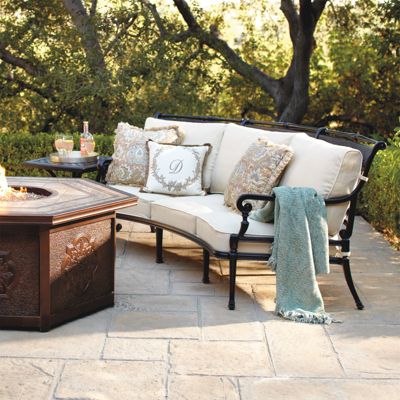 Carlisle Curved Seating in Onyx Finish Frontgate