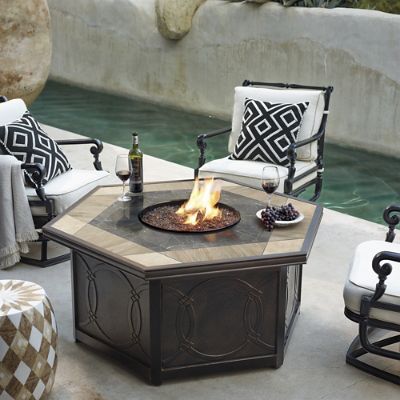 Nova Custom Gas Fire Table Frontgate