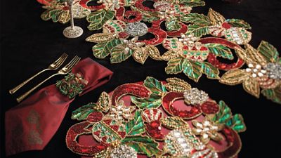 Kim Seybert Deck the Halls Tabletop Decor Frontgate