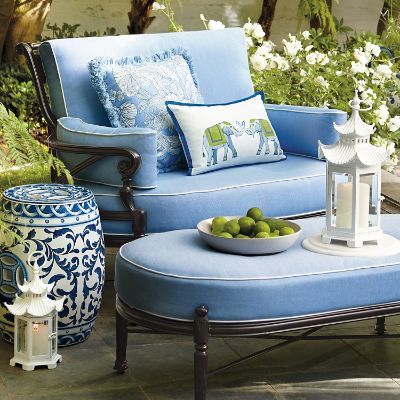 Outdoor cuddle deals chair and ottoman