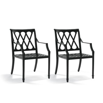 Grayson Dining Arm Chairs in Black Finish, Set of Two Frontgate