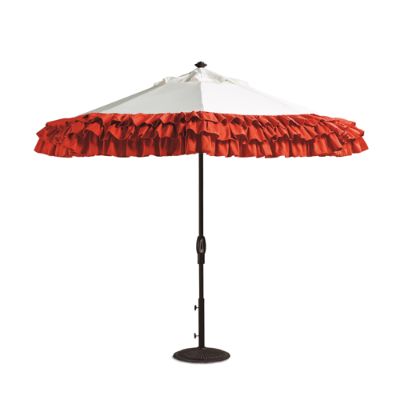 Ruffled patio deals umbrella