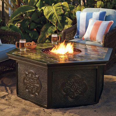 Villa Custom Gas Fire Table | Frontgate