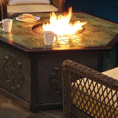 Villa Custom Gas Fire Table Frontgate