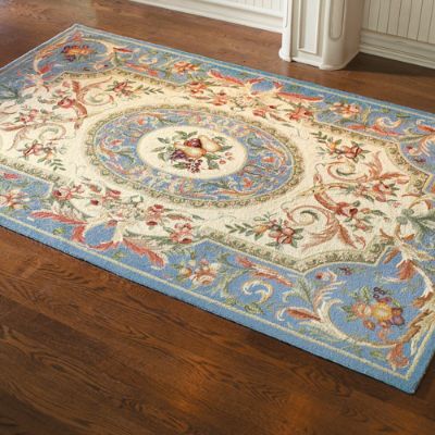 Aubusson Fruit Area Rugs with Medallion Print Frontgate