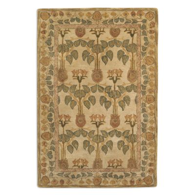 Anatolia Blaize Wool Area Rug in Ivory/Soft Green Frontgate